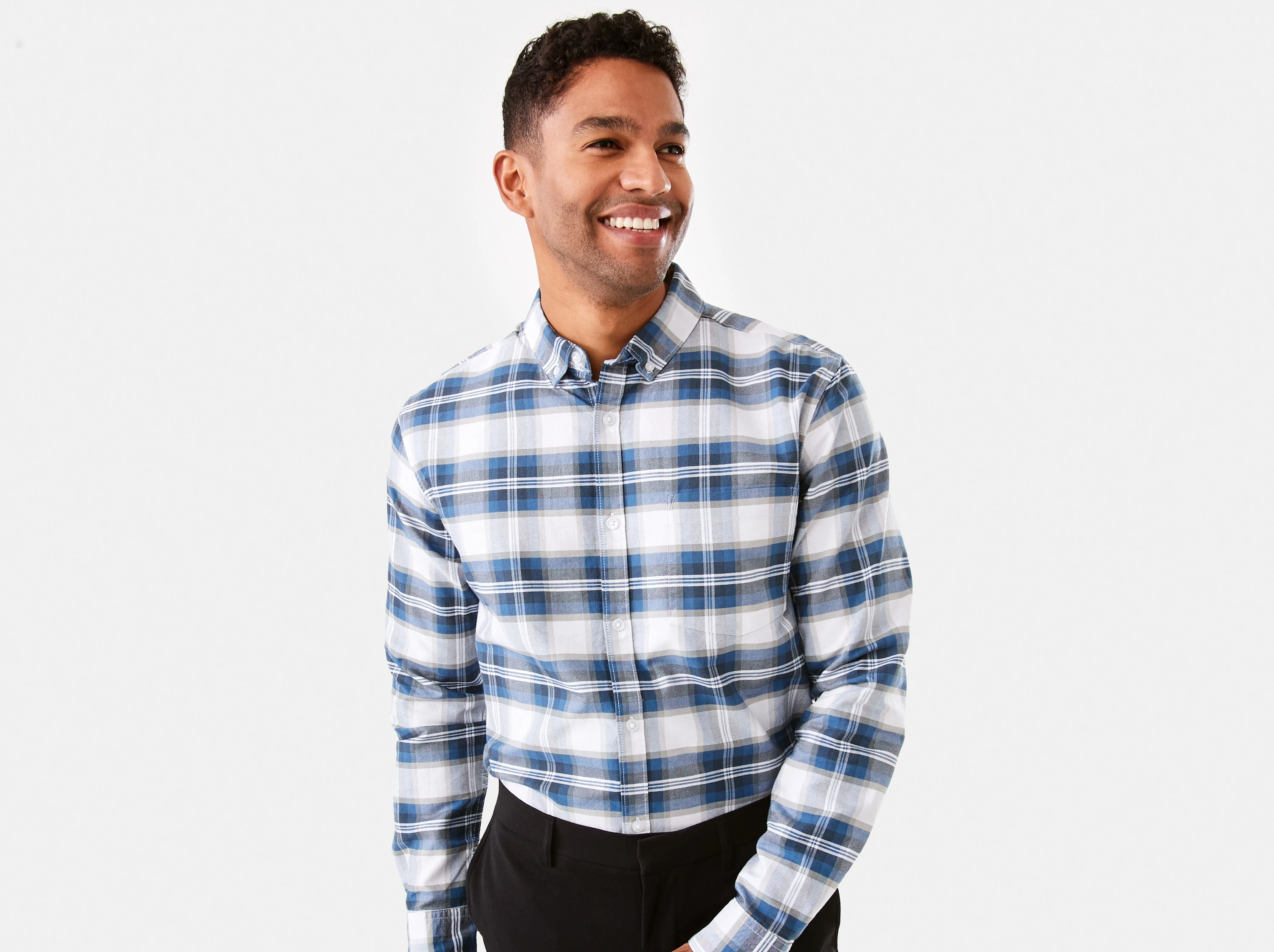 Long Sleeve Check Oxford Shirt