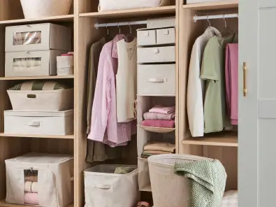 Storage essentials like wardrobe organizers, linen collapsible boxes etc.