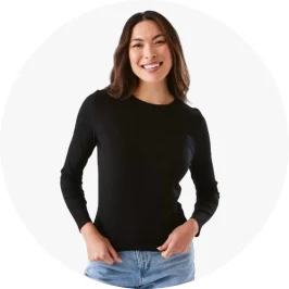 black womens long sleeve