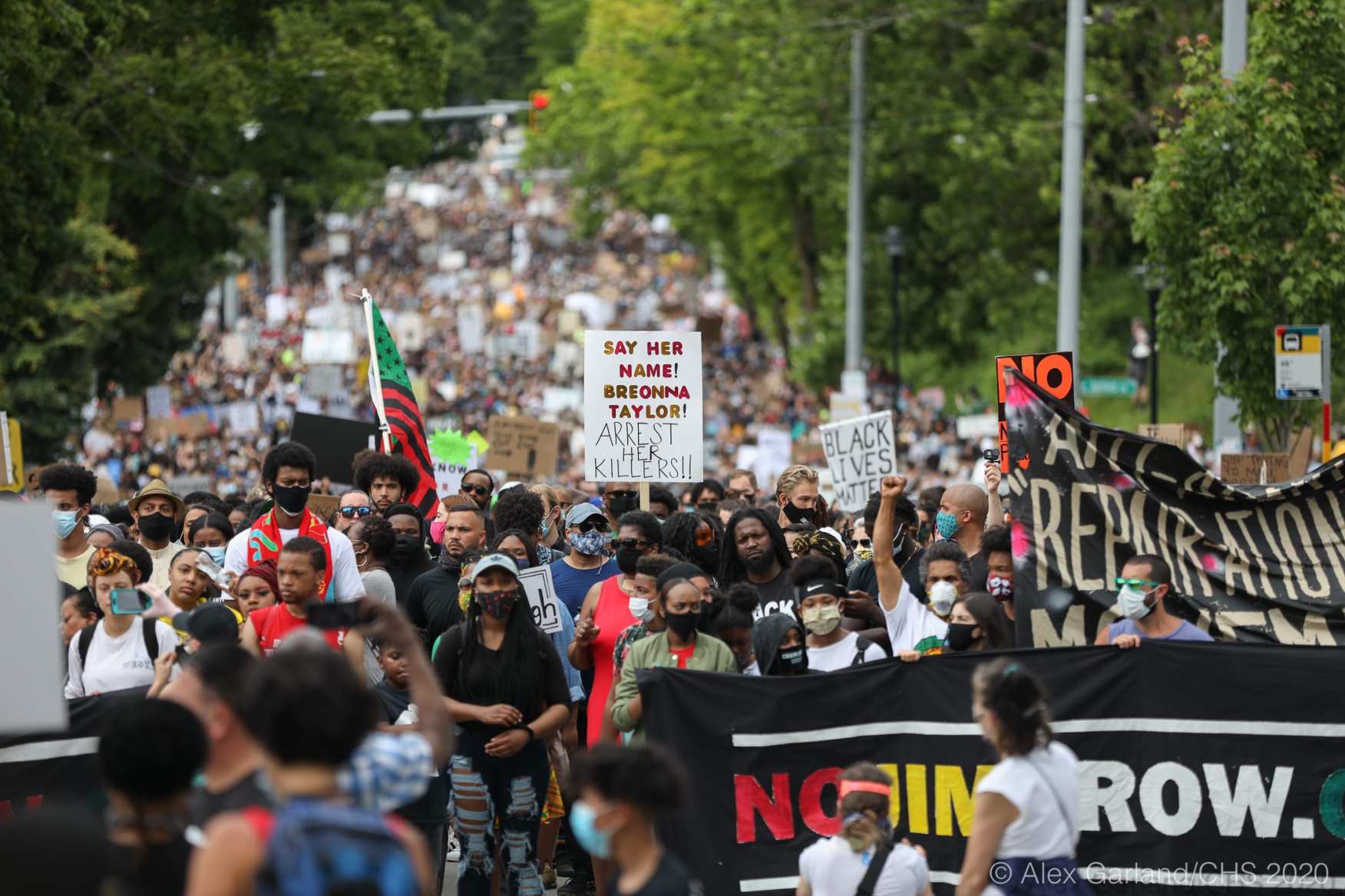Thousands of protesters gather on Juneteenth for the KCEN Freedom March.