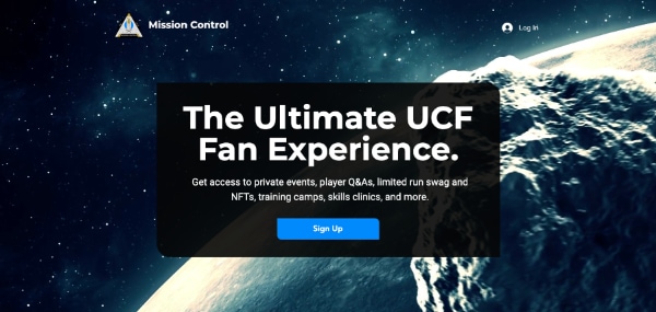 Screenshot of the Mission Control UCF home page