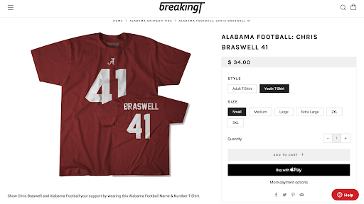 Picture of Chris Braswell T-Shirt for Breaking T NIL Deal