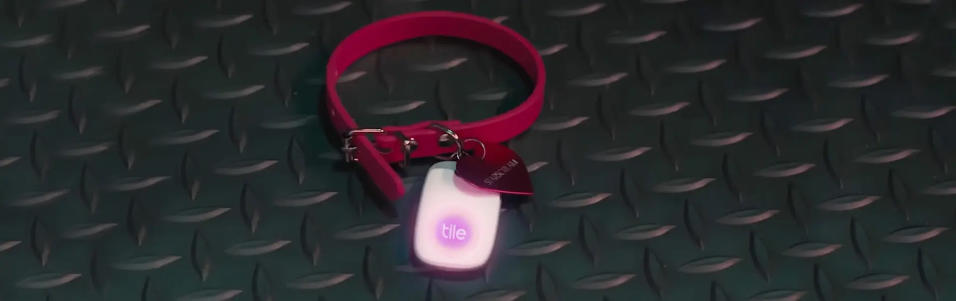 A Tile pro attached to a cat collar