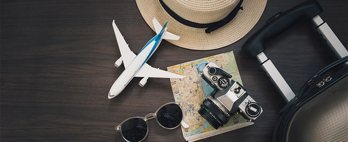 A person's travel gear