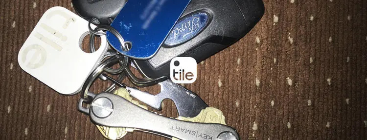 Keys with a Tile attached
