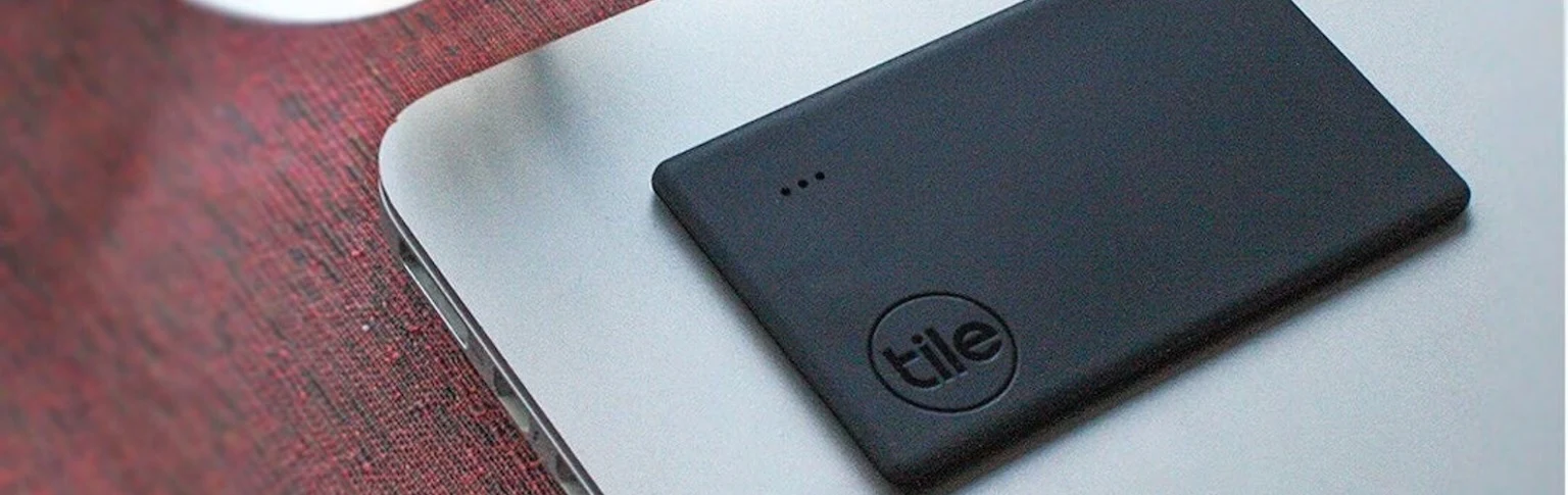 A Tile slim on a laptop