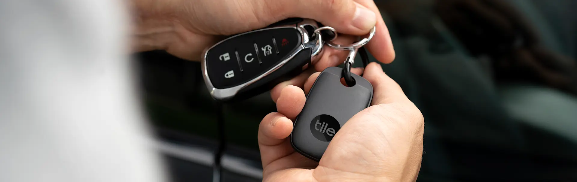 A Tile pro attached to car keys