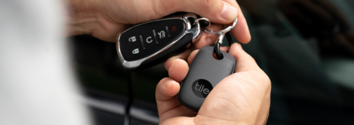 A Tile pro attached to car keys