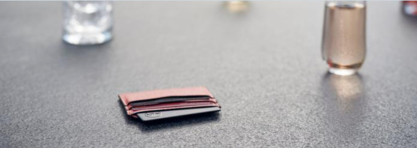 A wallet with a Tile slim