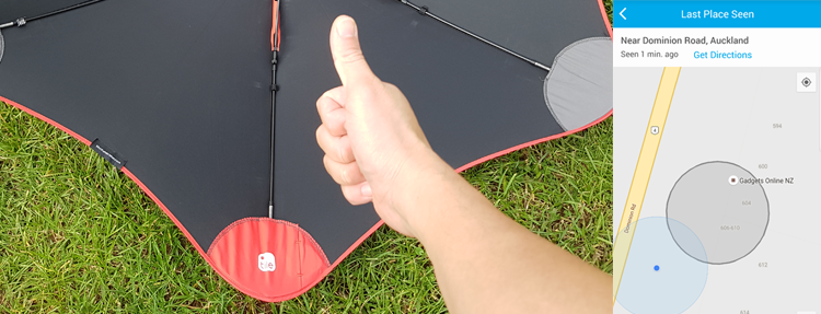 Finding a lost umbrella with Tile