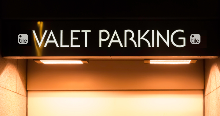 A Tile valet parking graphic
