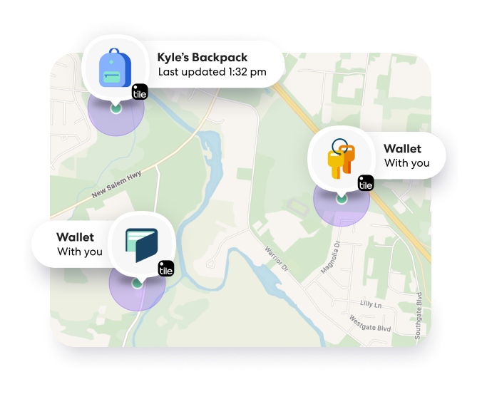 Tiles on Life360 Map