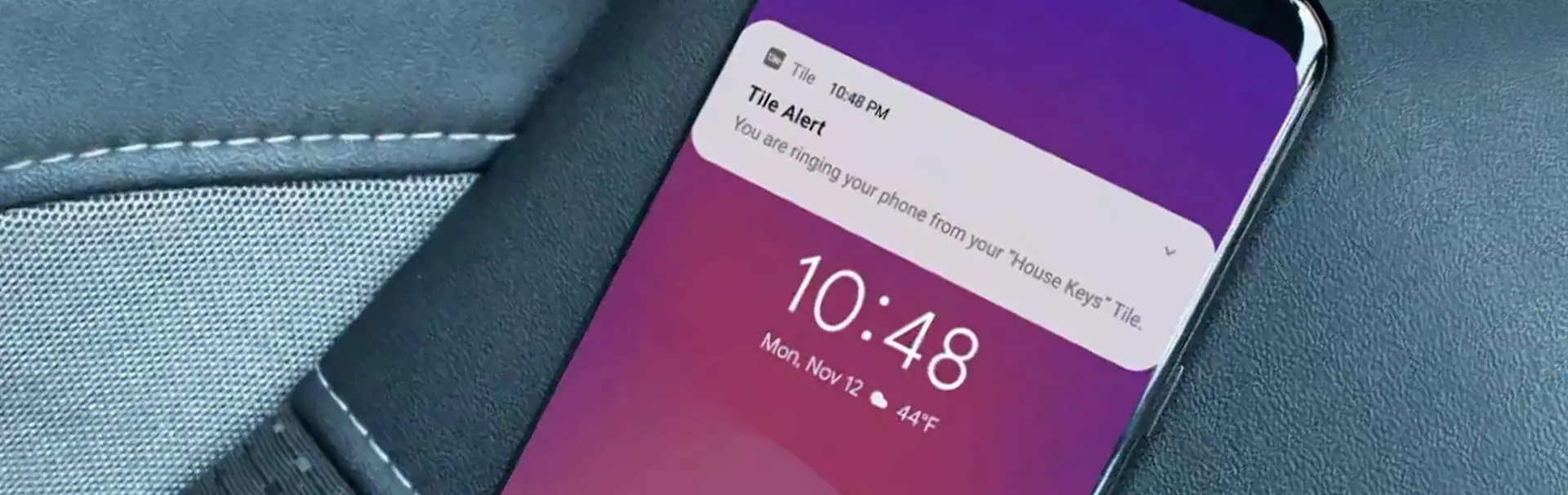A Tile app notification that your House Keys Tile is ringing