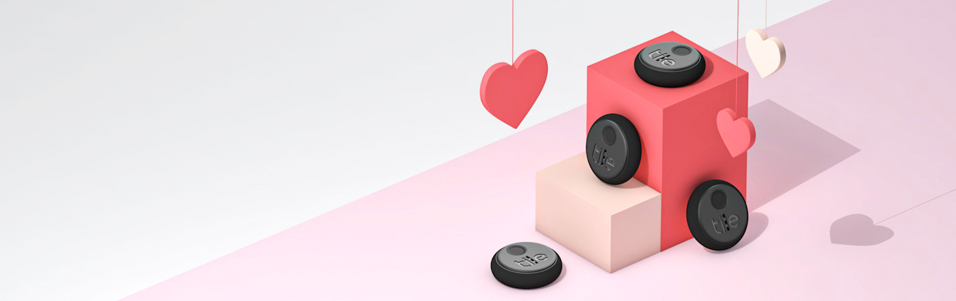 Tile's on a Valentine's background