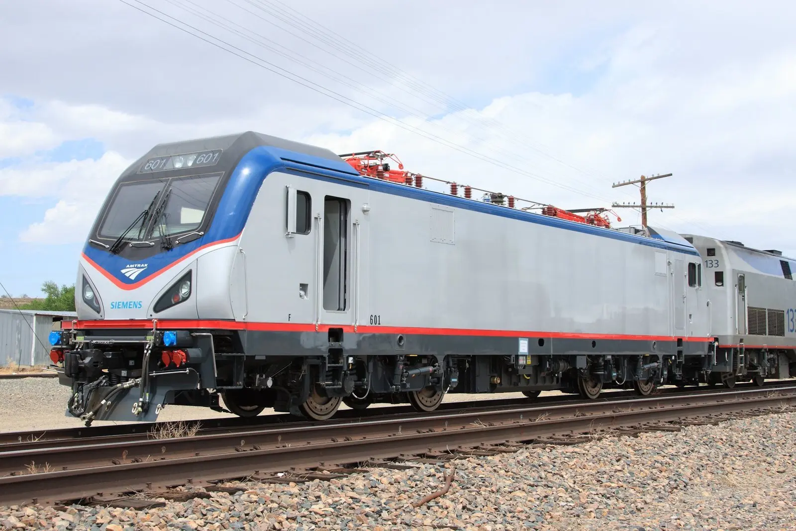 An AmTrak train