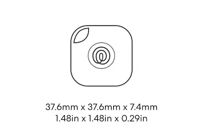 Dimensions of a Life360 Tile