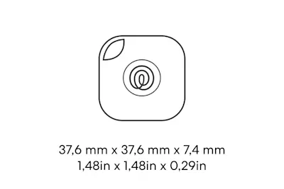 Dimensions of a Life360 Tile