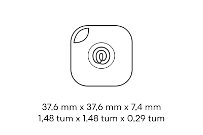Dimensions of a Life360 Tile