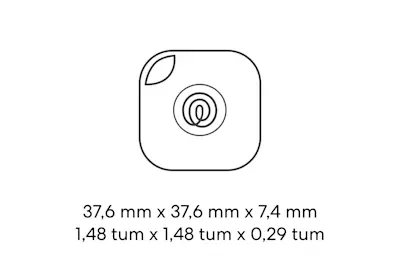 Dimensions of a Life360 Tile