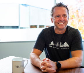 A candid portrait of CJ Prober, Tile's CEO