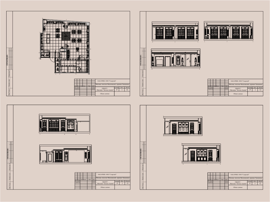 Интерьер магазина в классическом стиле 