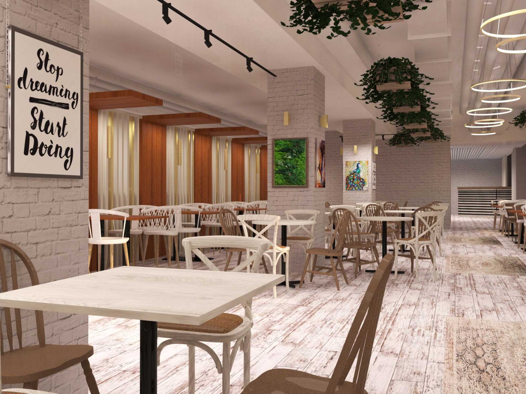 Проект интерьера кафе-ресторана в Бизнес центре "Большевик"