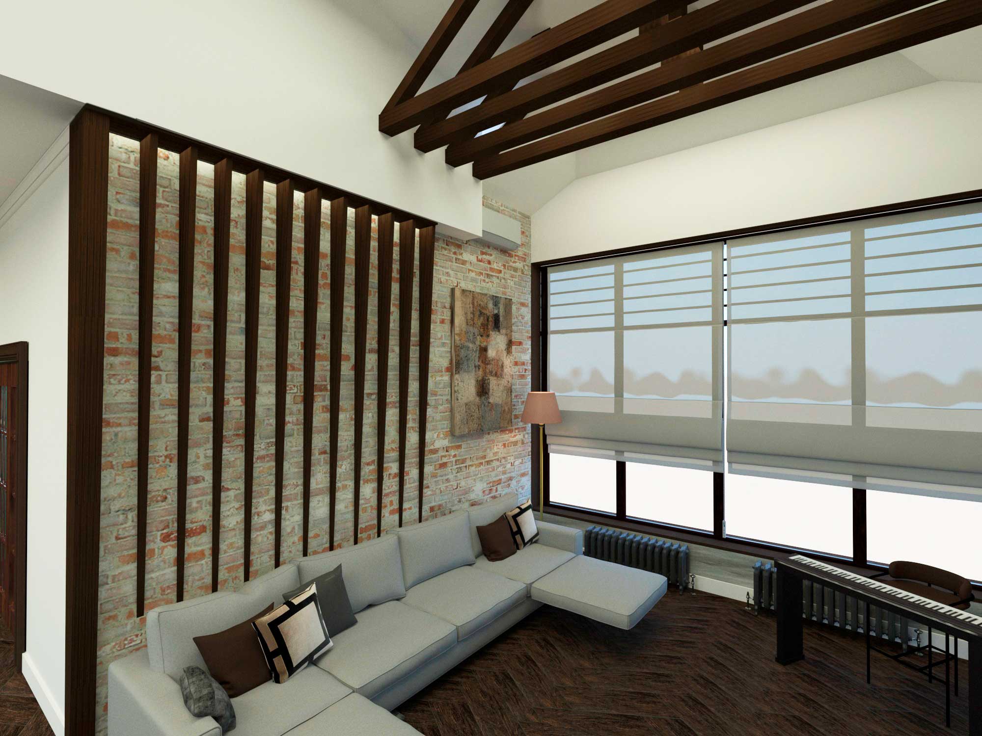 Интерьер загородного дома в КП "Новорижский"