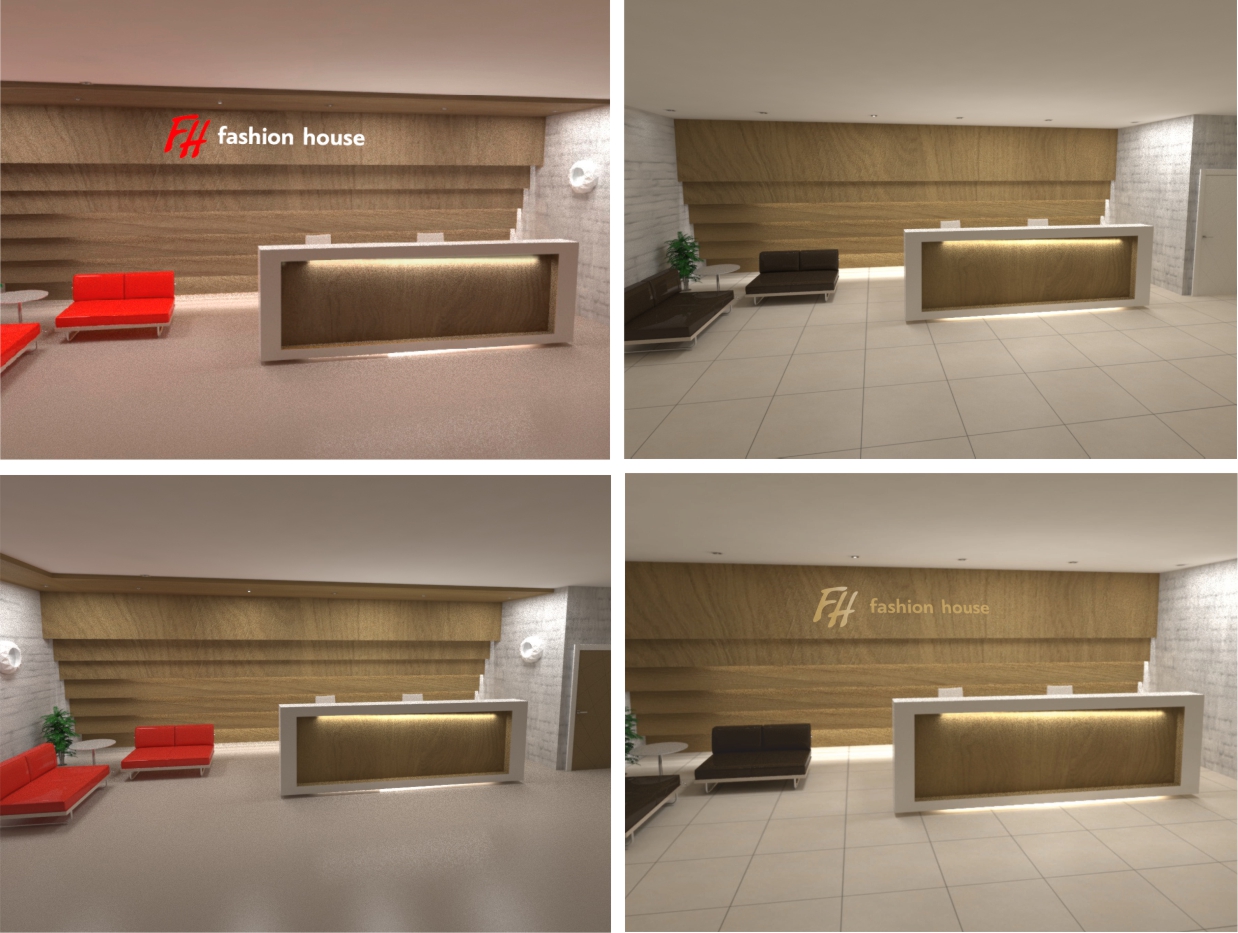 Интерьер зоны ресепшен для офиса 