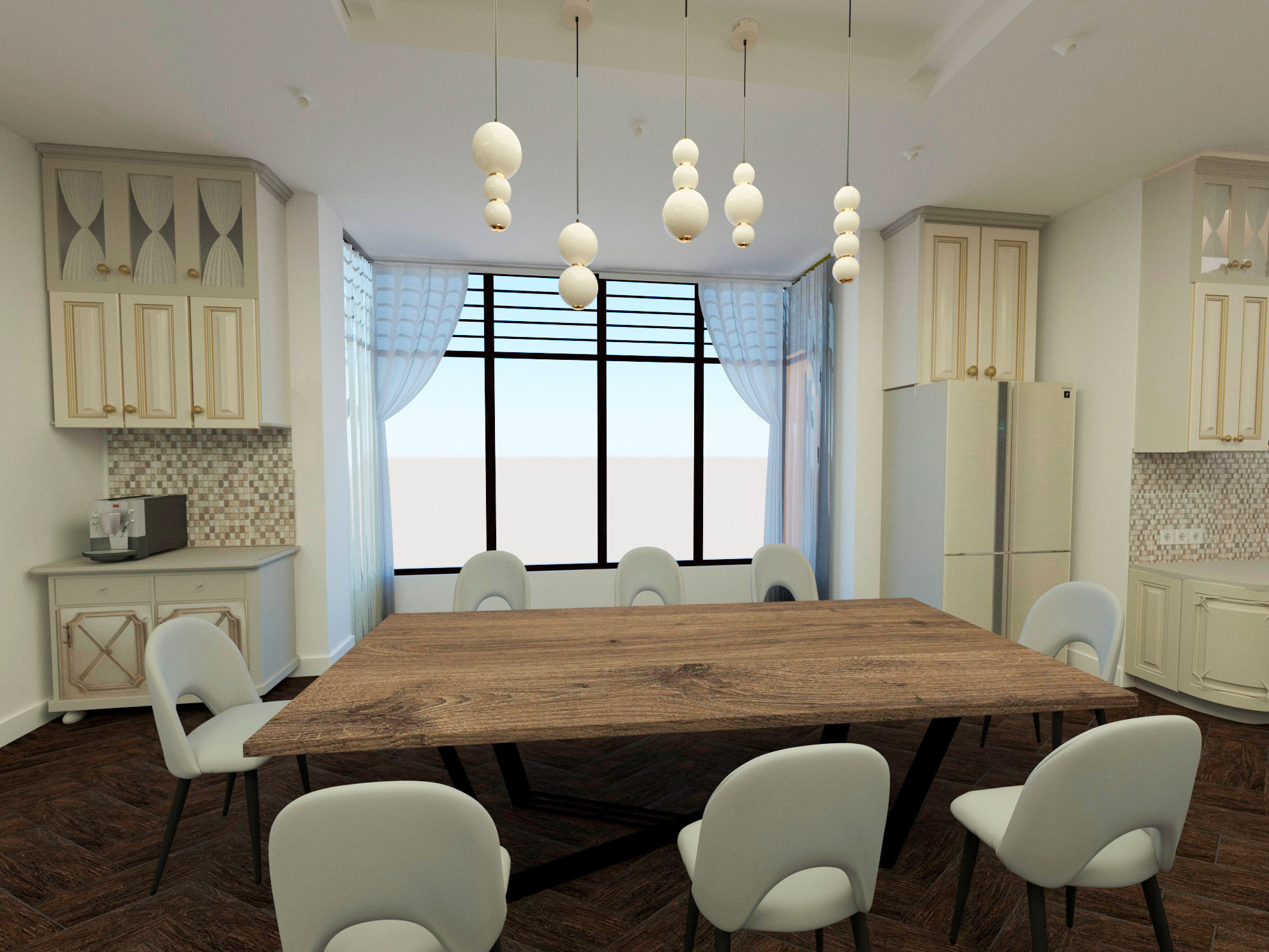 Интерьер загородного дома в КП "Новорижский"