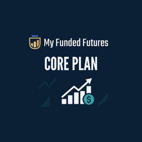 Core Plan at MyFundedFutures with trading chart background