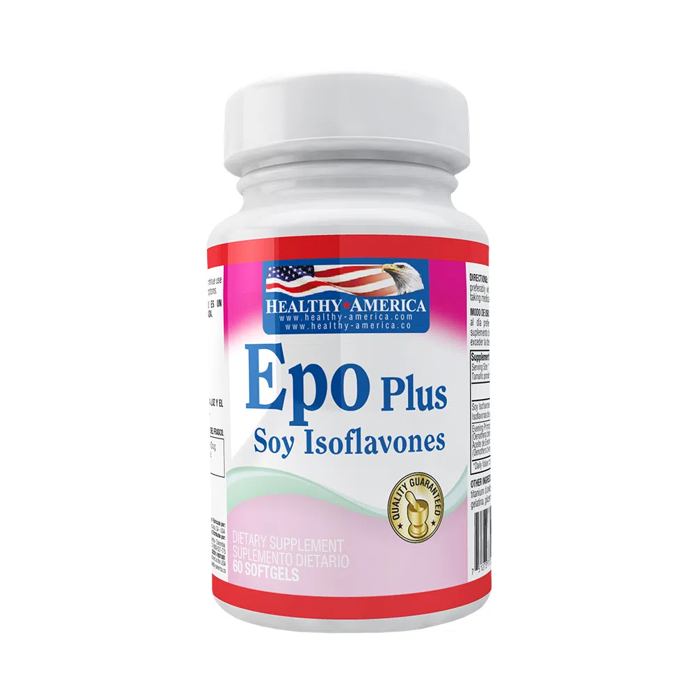 EPO PLUS SOY ISOFLAVONES X60 SOFTGELS - HEALTHY AMERICA