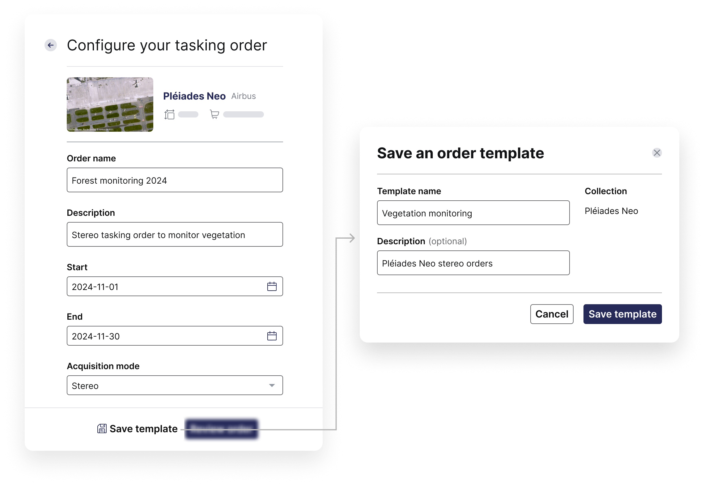 Configure-Tasking-Order Save-Template