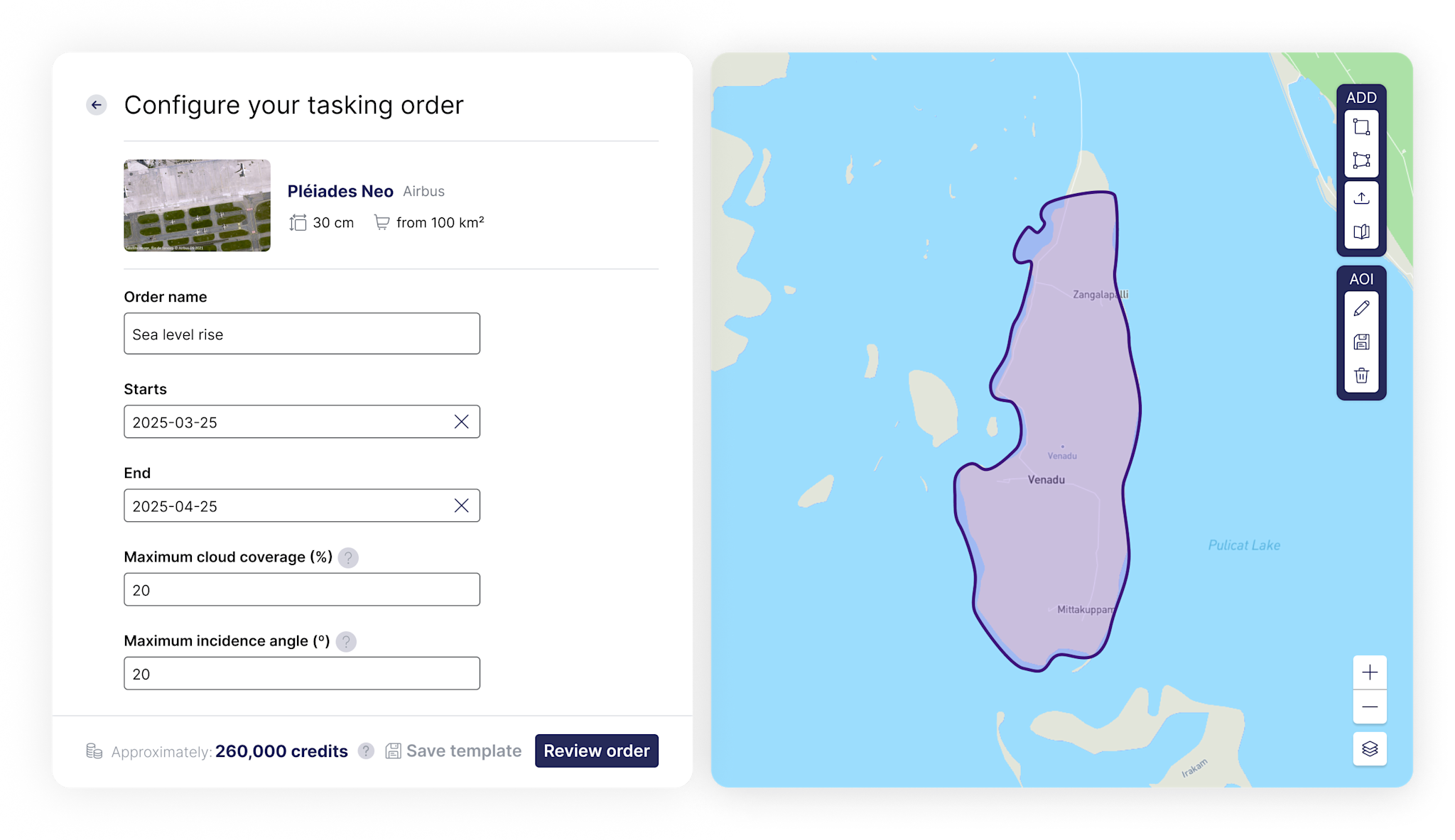 Tasking - Configure Order
