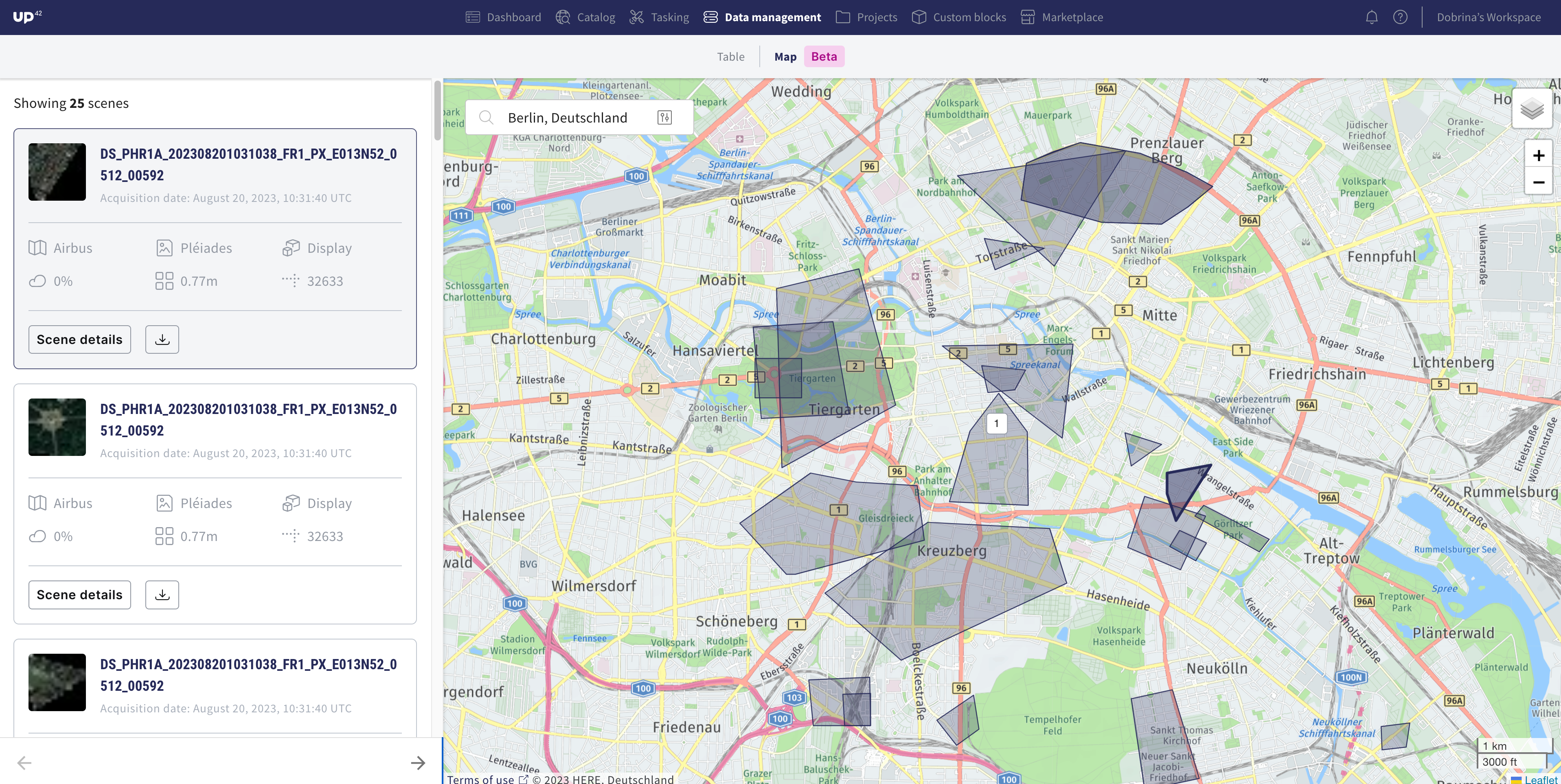 Data management map view