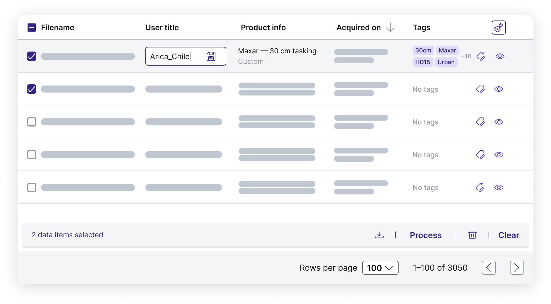 Tagging data management