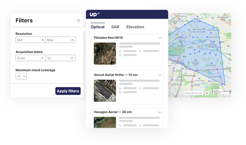 All your Earth observation needs, in one platform · UP42