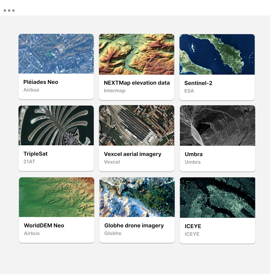 The one-stop-shop for geospatial data · UP42