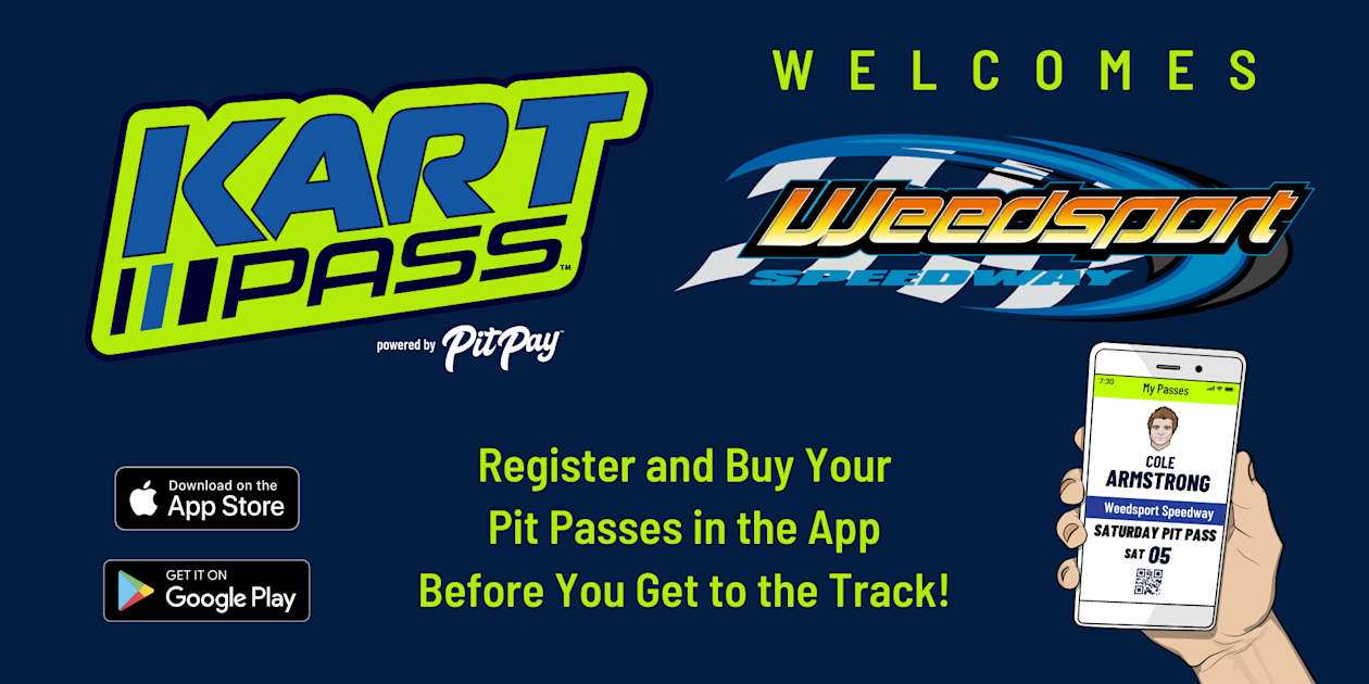 WEEDSPORT KARTWAY PARTNERS WITH KART PASS FOR 2022 Pit Pay