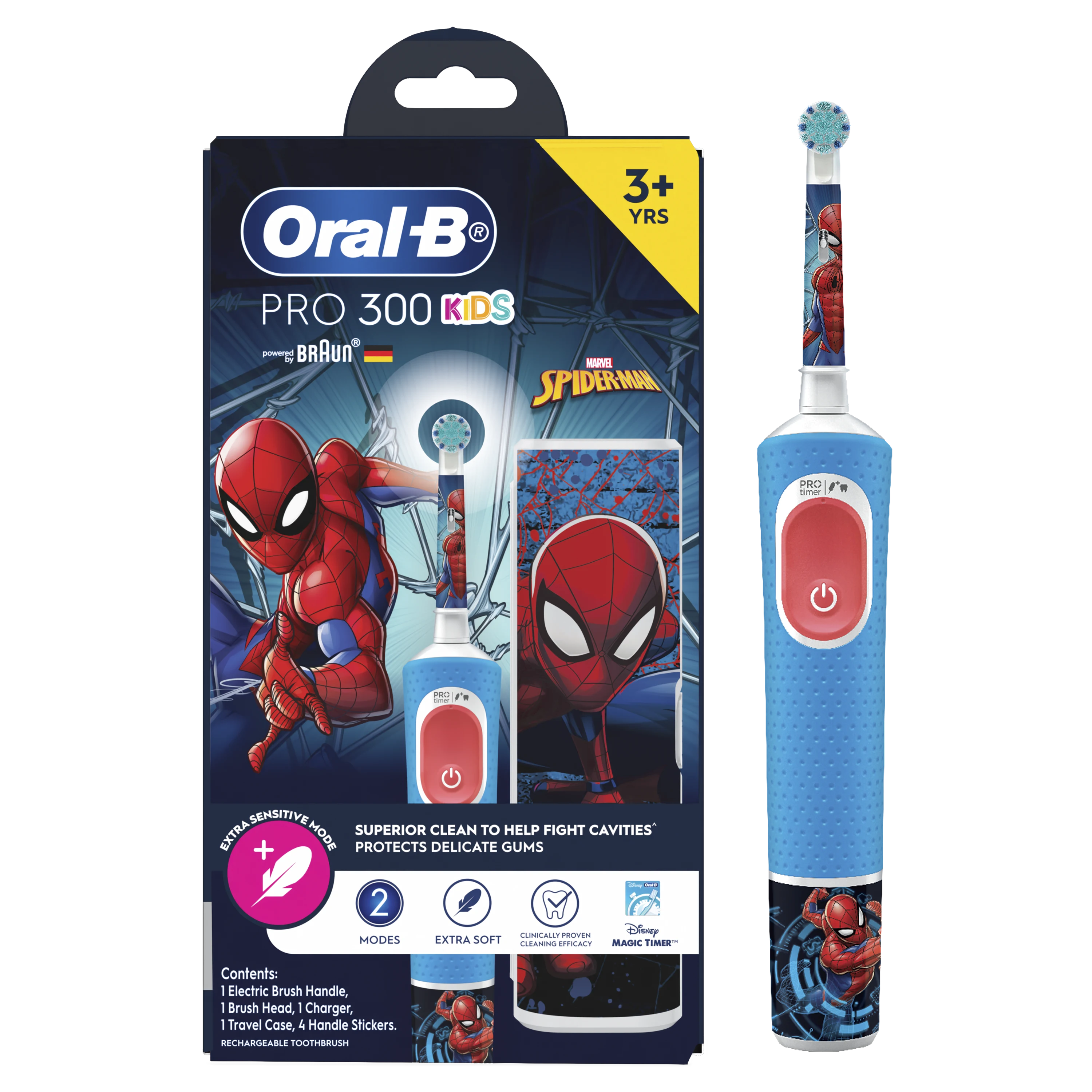 Oral B Power Toothbrush Pro 300 Kids Spiderman 