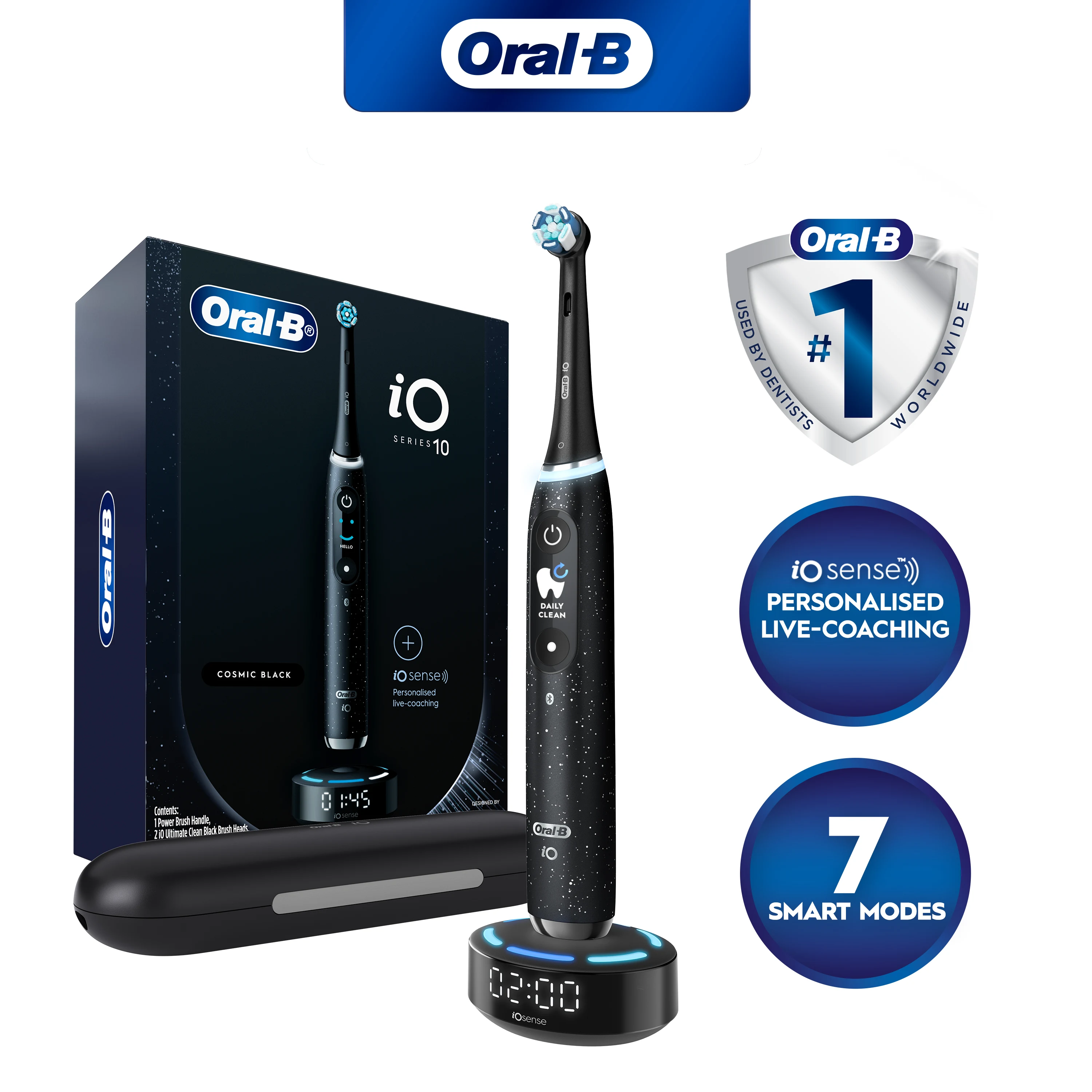 iO Series 10 Rechargeable Electric Toothbrush, Cosmic Black main asset 2 