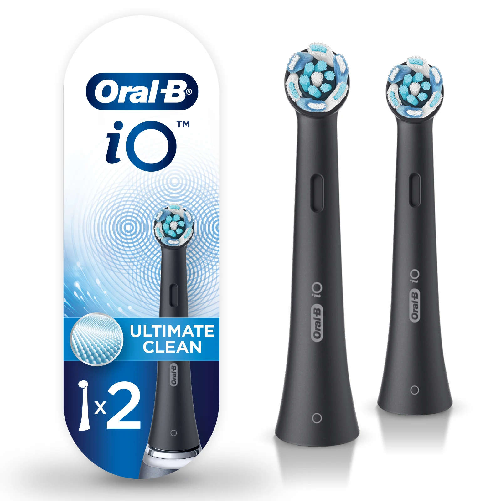 Oral-B iO Ultimate Clean Replacement Brush Heads, 2-Count 