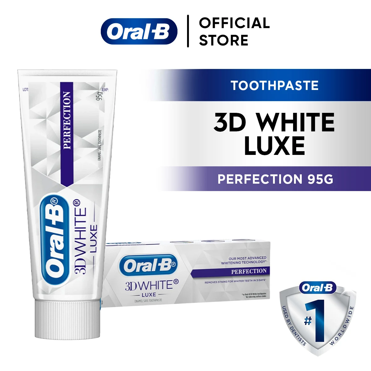 Oral-B 3D White Luxe Perfection Whitening Toothpaste, 95g