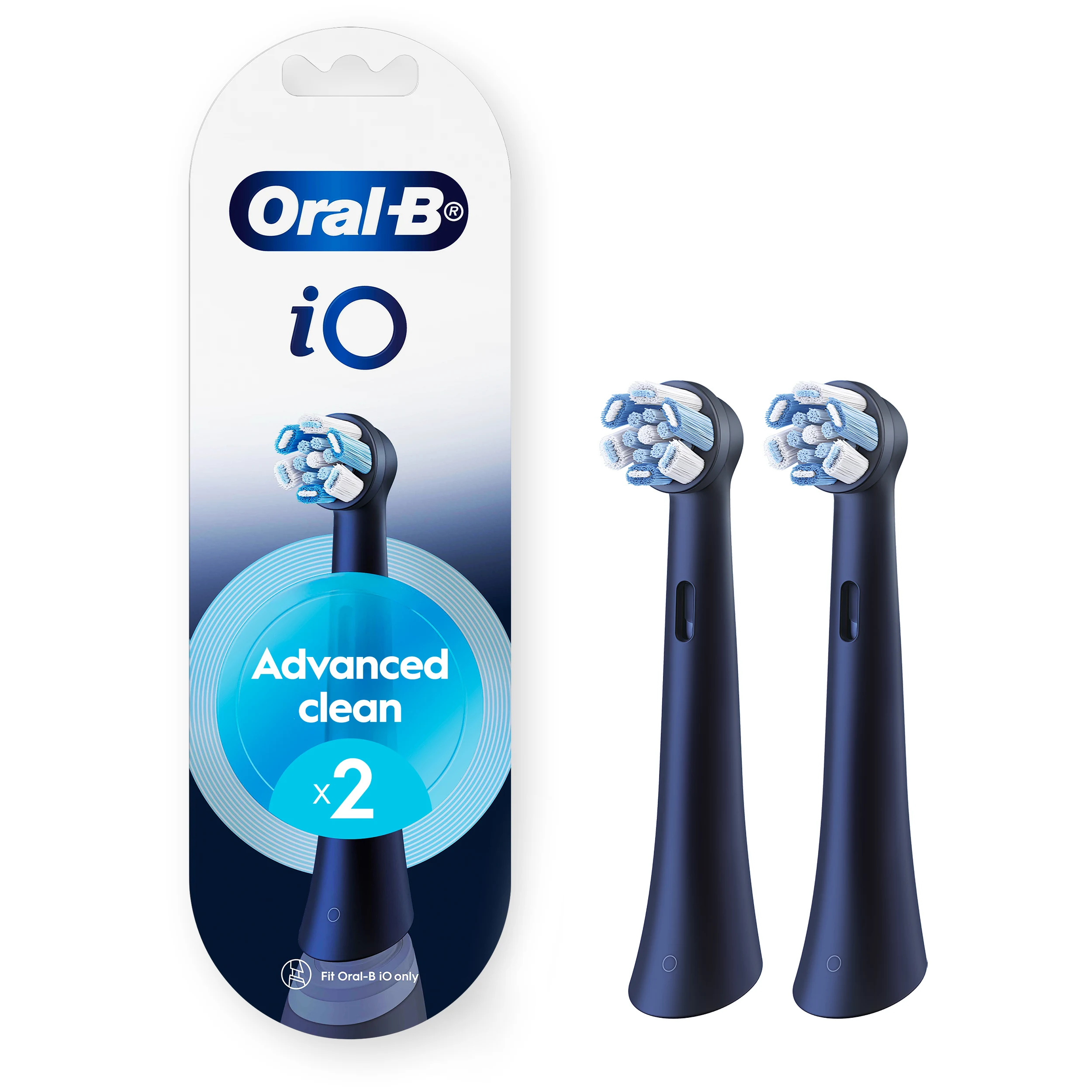 Oral-B iO Advanced Clean Replacement Brush Heads, 2-Count 