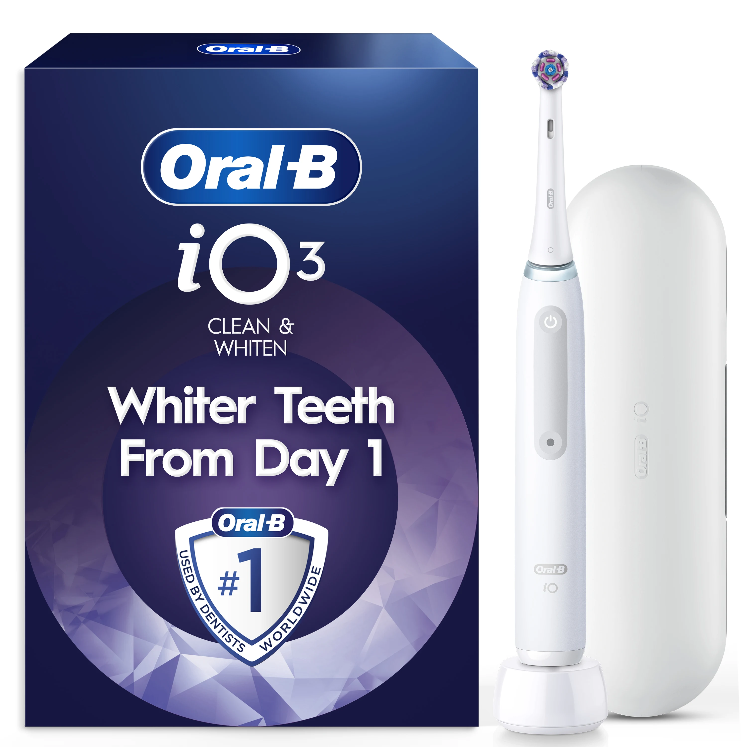 iO series 3 electric toothbrush - Gum Pressure Sensor - Daily Clean Mode - 2-Minute Timer - Long-Lasting Battery