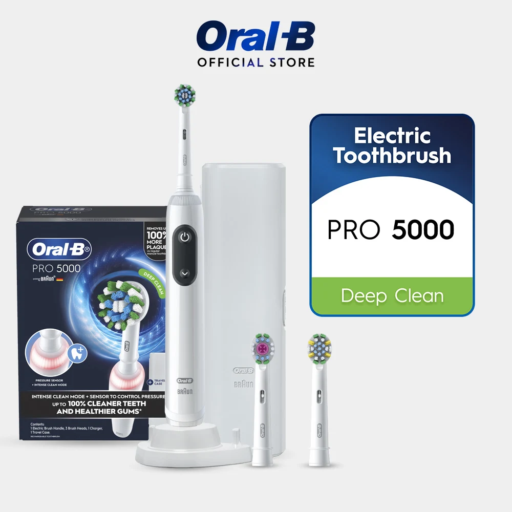 Oral-B Pro 5 5000N CrossAction Electric Toothbrush Rechargeable 