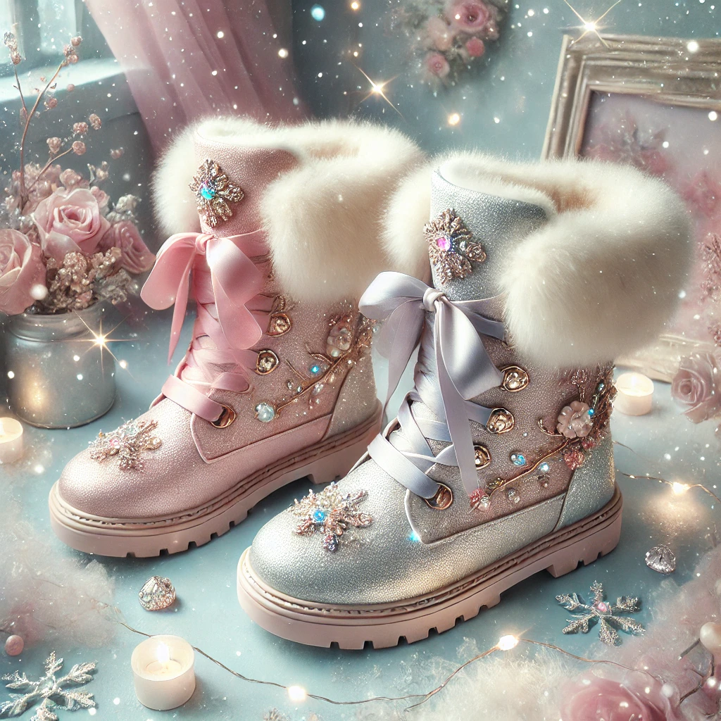 Miu Miu's Youthful Romance: Crystal-Kissed Winter Boots