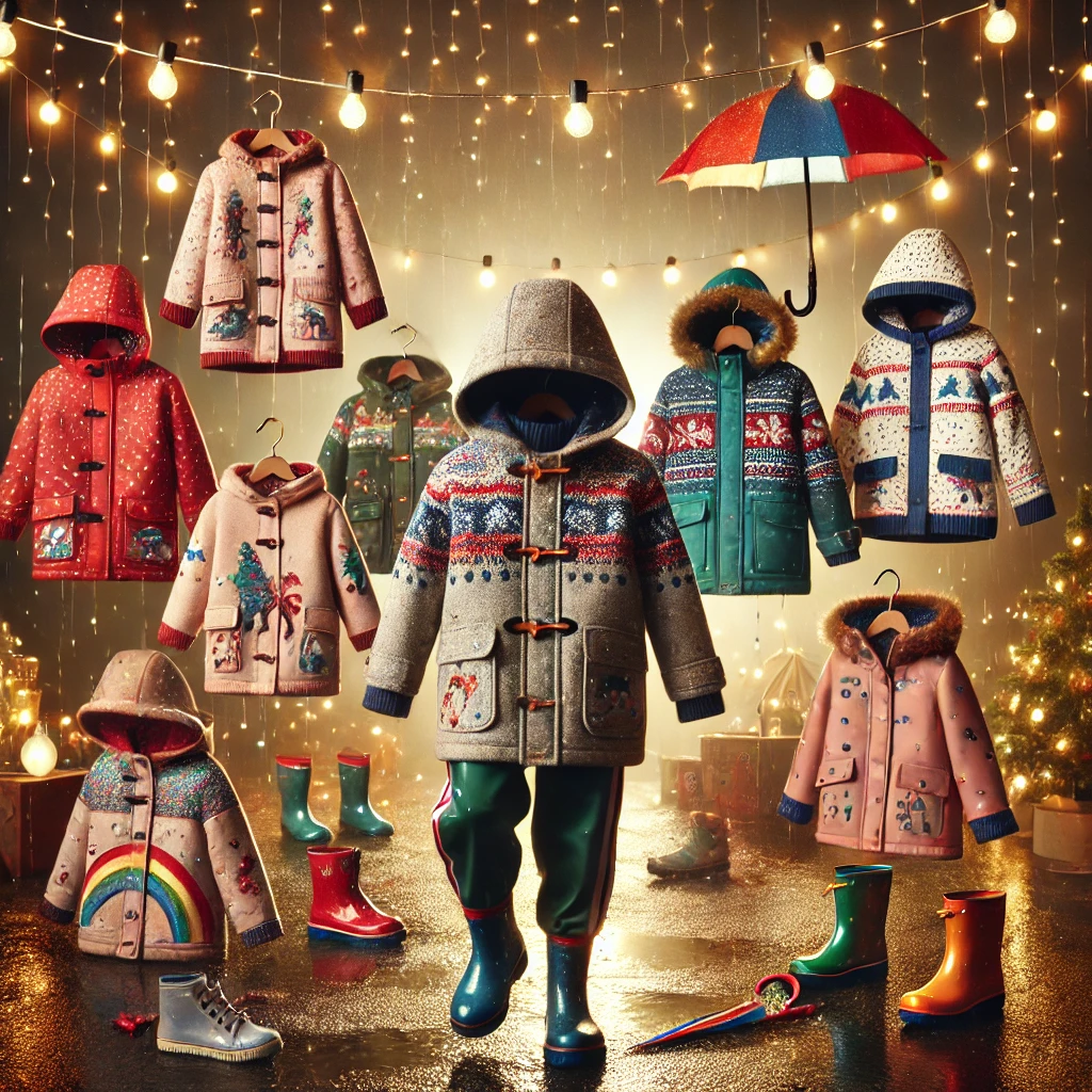 Petit Bateau's Weather Wonder: Festive Rain Protection