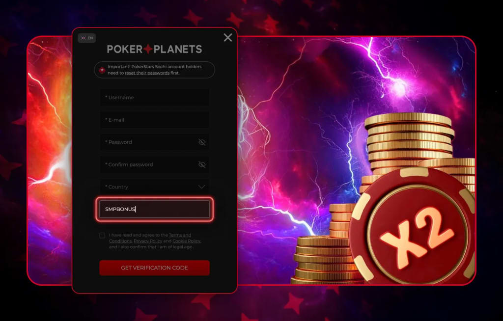 PokerPlanets Invite Code SMPBONUS – Sign Up