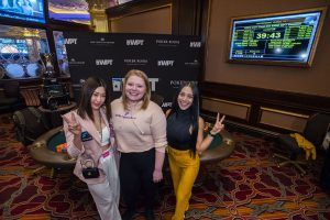 Photo Credit – worldpokertour.com, From Left to Right: Kitty Kuo, Kyna England, and Daniela Rodriguez