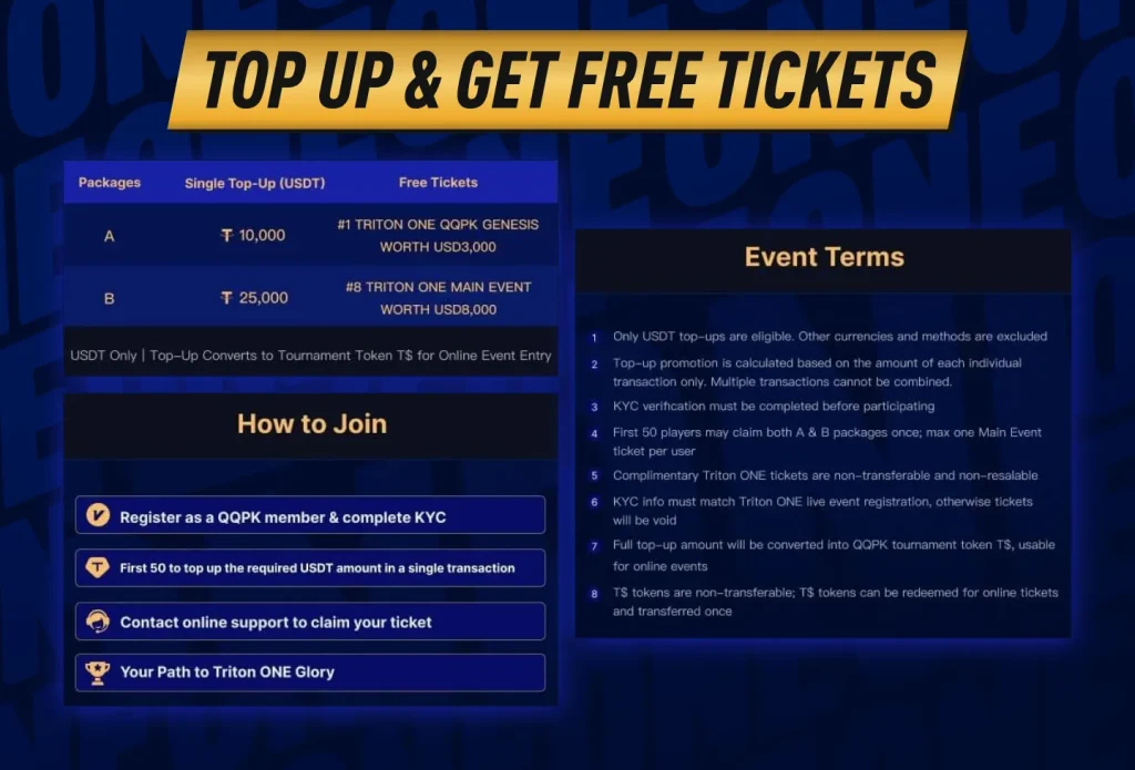Top Up and Get Your Free Triton One Tickets